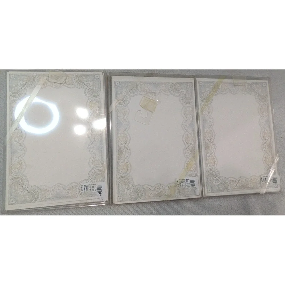 Frances Meyer Lace Note Cards Unisex 30ct White Blue New Vintage Stationery Set